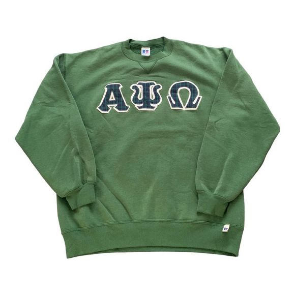 Russell Athletic Other - Vintage USA Mens Russell Athletic Green Sorority Patch Pullover Sweatshirt